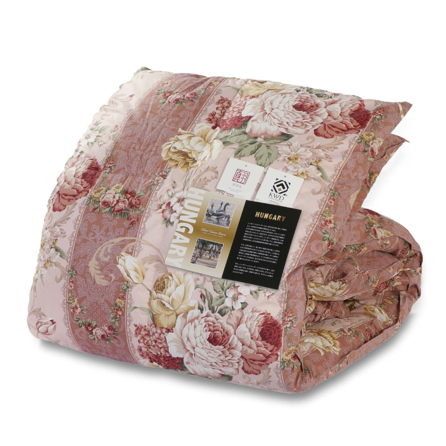 鞆のふとん家 羽毛布団 柄お任せ フランス産 河田フェザーダウン 綿100% 生地 画像17