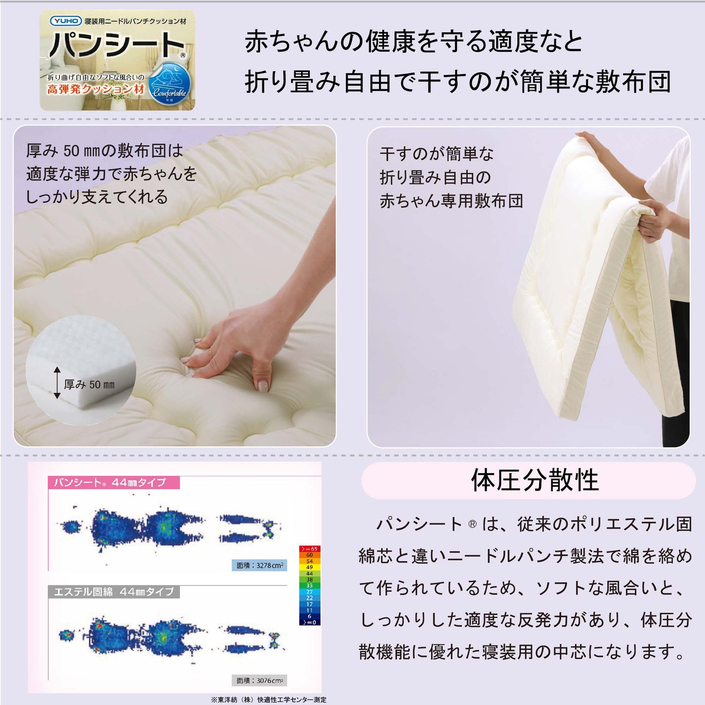 鞆のふとん家 日本アトピー協会推薦品 ベビー布団 ふわサラ4点セット クールマックス ニット生地 日本製 画像12