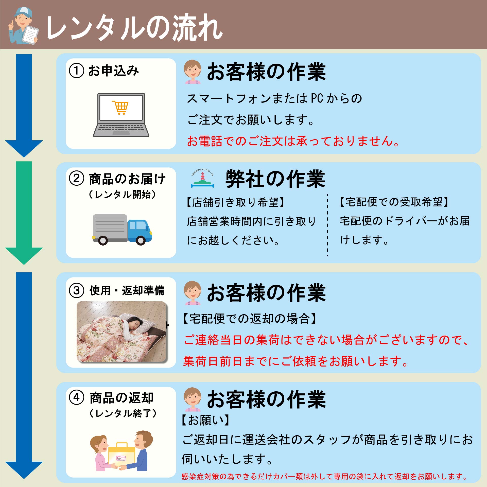 【鞆のふとん家】レンタル ふとん 画像 ４ 冬