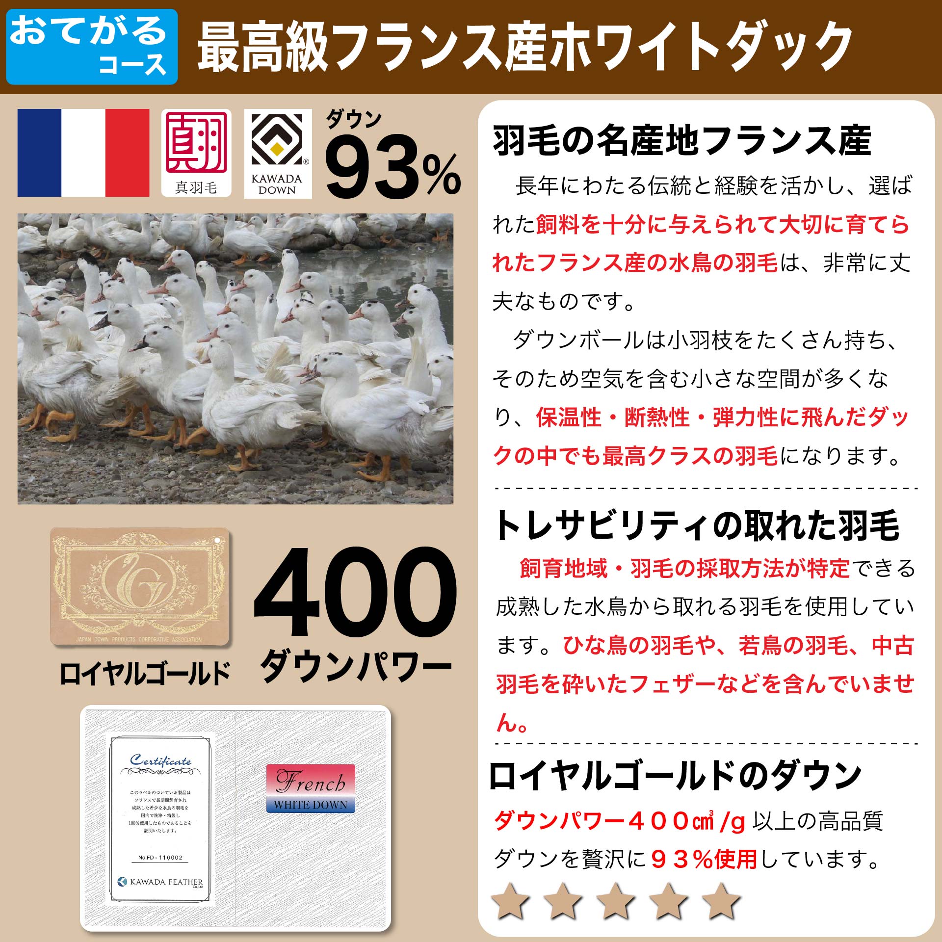 鞆のふとん家 河田フェザーダウン 増量 羽毛掛布団11